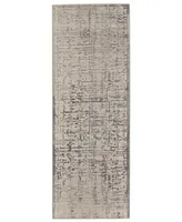 Feizy Prasad R3683 Gray 2'10" x 7'10" Runner Rug