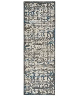 Feizy Akhari R3677 Gray 2'10" x 7'10" Runner Rug