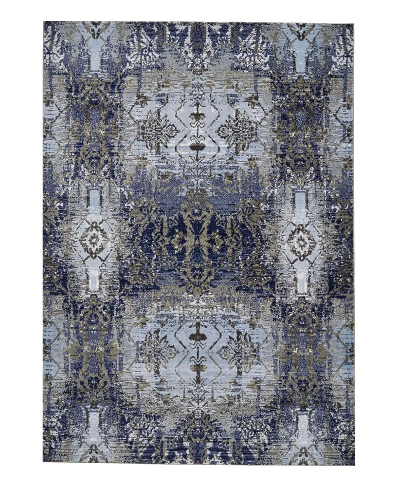 Feizy Gaspar R3834 Blue 2'10" x 8' Runner Rug