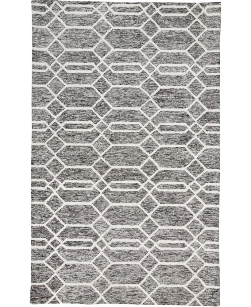 Feizy Belfort R8777 Charcoal 5' x 8' Area Rug