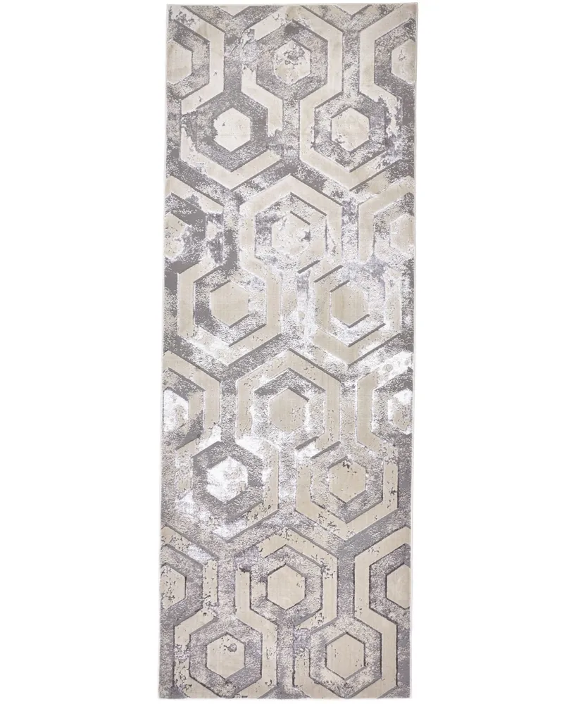 Feizy Micah R3046 Beige 2'10" x 7'10" Runner Rug