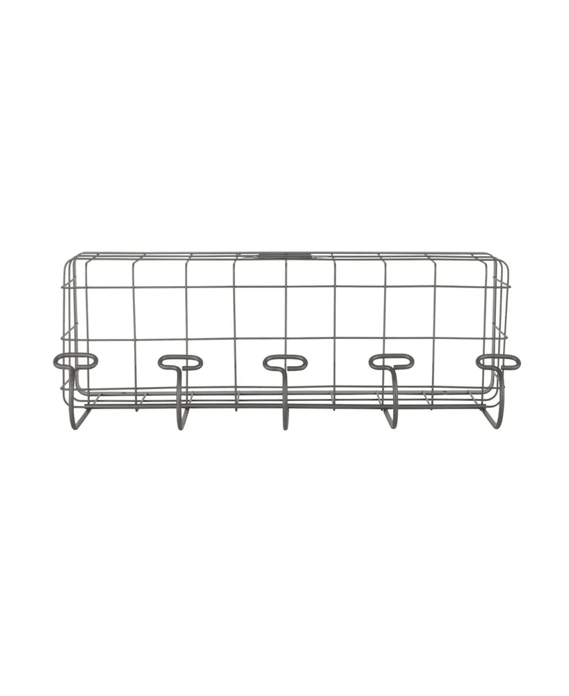 Spectrum Vintage-like Living Wire Wall Mount Basket Hook Station