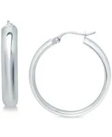 Giani Bernini Medium Polished Hoop Earrings in Sterling Silver, 35mm, Created for Macy's