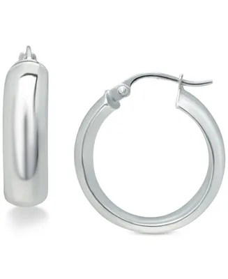 Giani Bernini Small Chunky Sterling Silver Hoop, 3/4", Created for Macy's