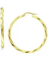 Giani Bernini Twist Hoop Earrings In 18k Gold Plated Sterling Silver Or Sterling Silver Created For Macys