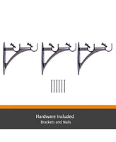 Kenney Fast Fit Easy Install Birkin 5/8" Decorative Window Double Curtain Rod