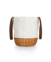 Picnic Time Coronado Canvas and Willow Basket Tote