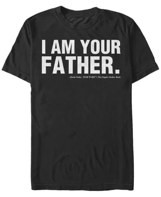 Fifth Sun Men's Star Wars Father's Day I Am Your Father Text Movie Quote Short Sleeve T-shirt