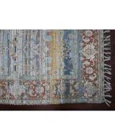 Amer Rugs Prairie Pre-4 Blue/ Rust 8' x 10' Area Rug