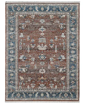 Amer Rugs Arcadia Arc-3 Red/ Navy 5' x 7'8" Area Rug