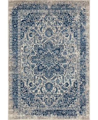 Amer Rugs Manhattan Man-39 Beige/Teal 5'3" x 7'6" Area Rug