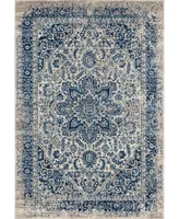 Closeout! Amer Rugs Manhattan Man-39 Beige/Teal 5'3" x 7'6" Area Rug