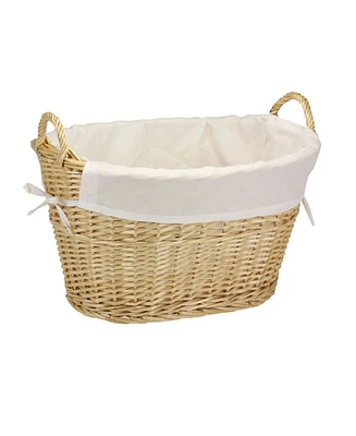 Willow Lined Basket with Handles