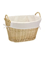 Willow Lined Basket with Handles