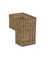 Sea Grass and Corn Husk Stair Step Basket