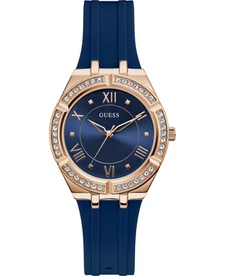 Guess Women's Blue Silicone Strap Watch 36mm