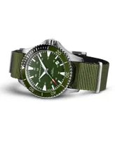 Hamilton Unisex Swiss Automatic Scuba Green Nato Strap Watch 40mm