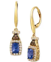 Le Vian Blueberry Tanzanite (3/4 ct. t.w.) & Diamond (3/8 Leverback Drop Earrings 14K White Gold (Also available Gold)
