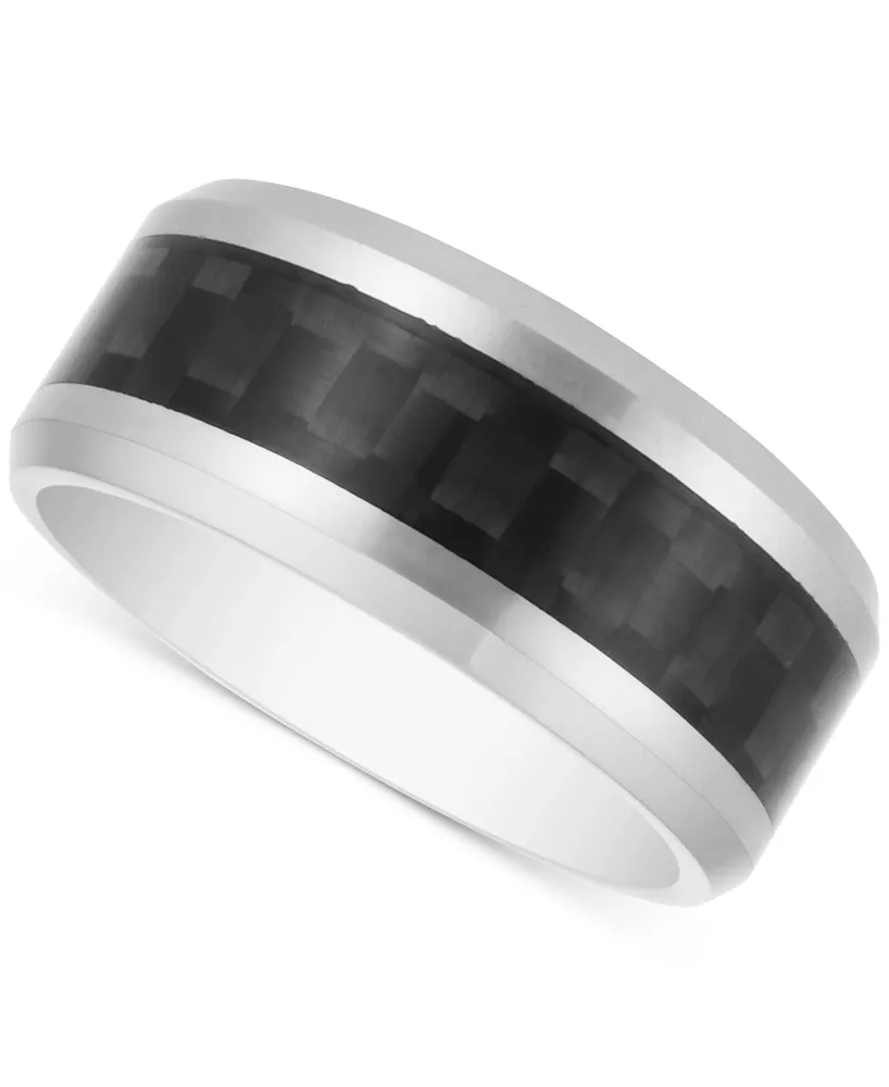 Men's Woven-Look Band Carbon Fiber & Tantalum