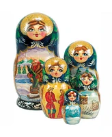 G.DeBrekht 5 Piece Magic Pike Russian Matryoshka Nested Doll Set