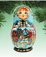 Designocracy Matreshka Doll Wooden Ornaments