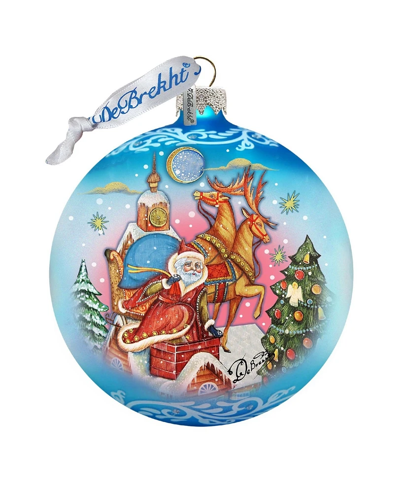 G.DeBrekht Special Delivery Hand Painted Glass Ornament