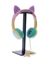 Gabba Goods Kids SafeSounds Cat Led Light-Up Wired Headphones