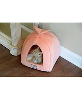 Armarkat Cat Bed Cave Shape, Orange/Ivory, C10HCS/Mb - Silky Soft Plush and Luxurious Velvet