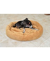 Armarkat Bolstered Pet Bed and Mat, ultra-soft Dog Bed, Brown, Large