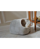 Armarkat Faux Suede Cozy Enclosed Cave Cat Kitten Sleeping Bed, 18"(L) X 12.5"(W) X 11.5"(H), C18HHL/Mh, Sage Green
