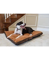 Armarkat M05HKF/Zs-l Large Pet Bed Mat with Poly Fill Cushion in Earth Brown & Mocha - Waterproof Lining, Skid-Free Base, 6 Months Warranty