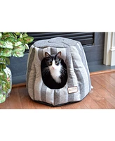 Armarkat Cat Cave Shape Bed With Anti-slip Waterproof Base, Removable Cushion Mat, C30CG, Gray and Silver