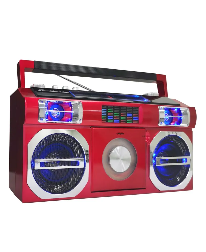 Studebaker SB2145R 80's Retro Street Bluetooth Boombox with Fm Radio, Cd Player