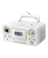 Studebaker Portable Cd Player with Am/Fm Radio and Cassette Player - White