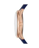 Michael Kors Women's Janelle Three-Hand Navy Silicone Watch 42mm MK7140