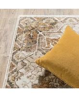 Oriental Weavers Maharaja 661C Gold and Ivory 5'3" x 7'6" Area Rug