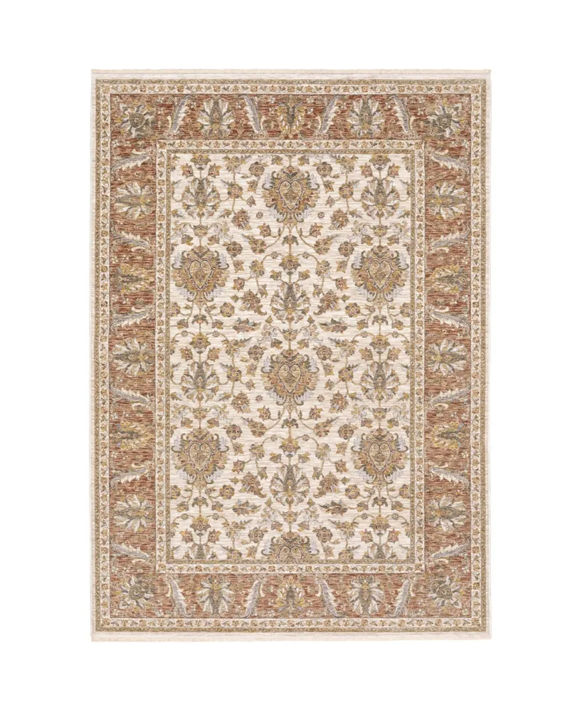 Jhb Designs Kumar Kum08 Rust and Ivory 2' x 3' Area Rug