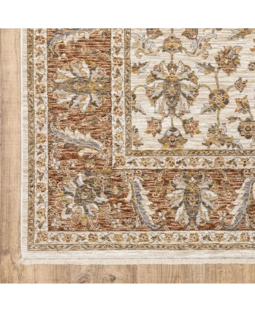 Jhb Designs Kumar Kum08 Rust and Ivory 7'10" x 10'10" Area Rug