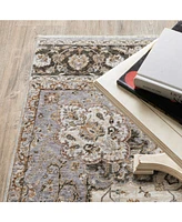 Oriental Weavers Maharaja 660J Ivory and Blue 6'7" x 9'6" Area Rug