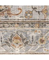 Jhb Designs Kumar Kum06 Gray and Blue 5'3" x 7'6" Area Rug