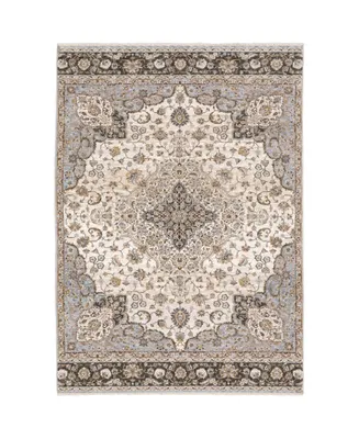 Jhb Designs Kumar Kum10 Ivory and Blue 3'3" x 5' Area Rug