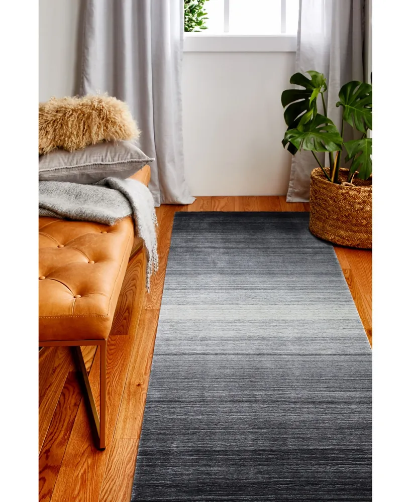 Bb Rugs Land Lnd-01 Gray 2'6" x 8' Runner Rug