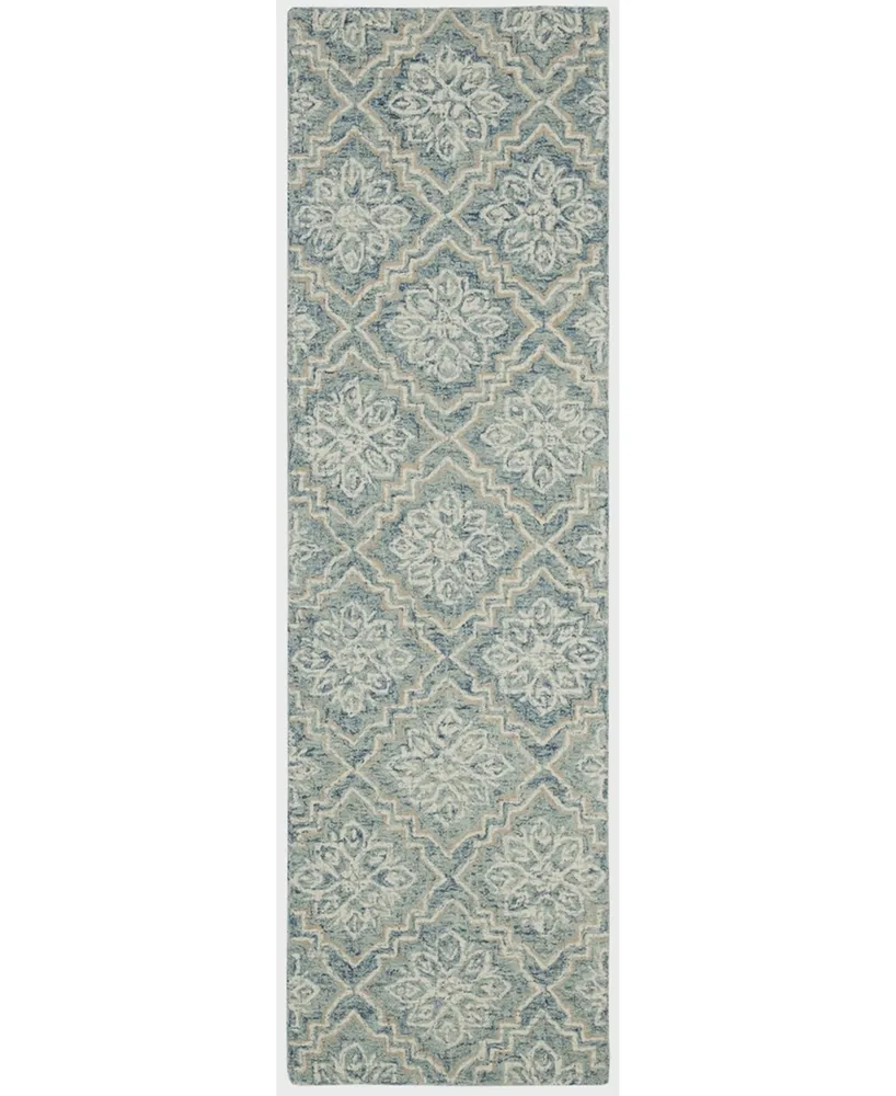 Safavieh Abstract 201 Blue and Gray 2'3" x 10' Runner Area Rug