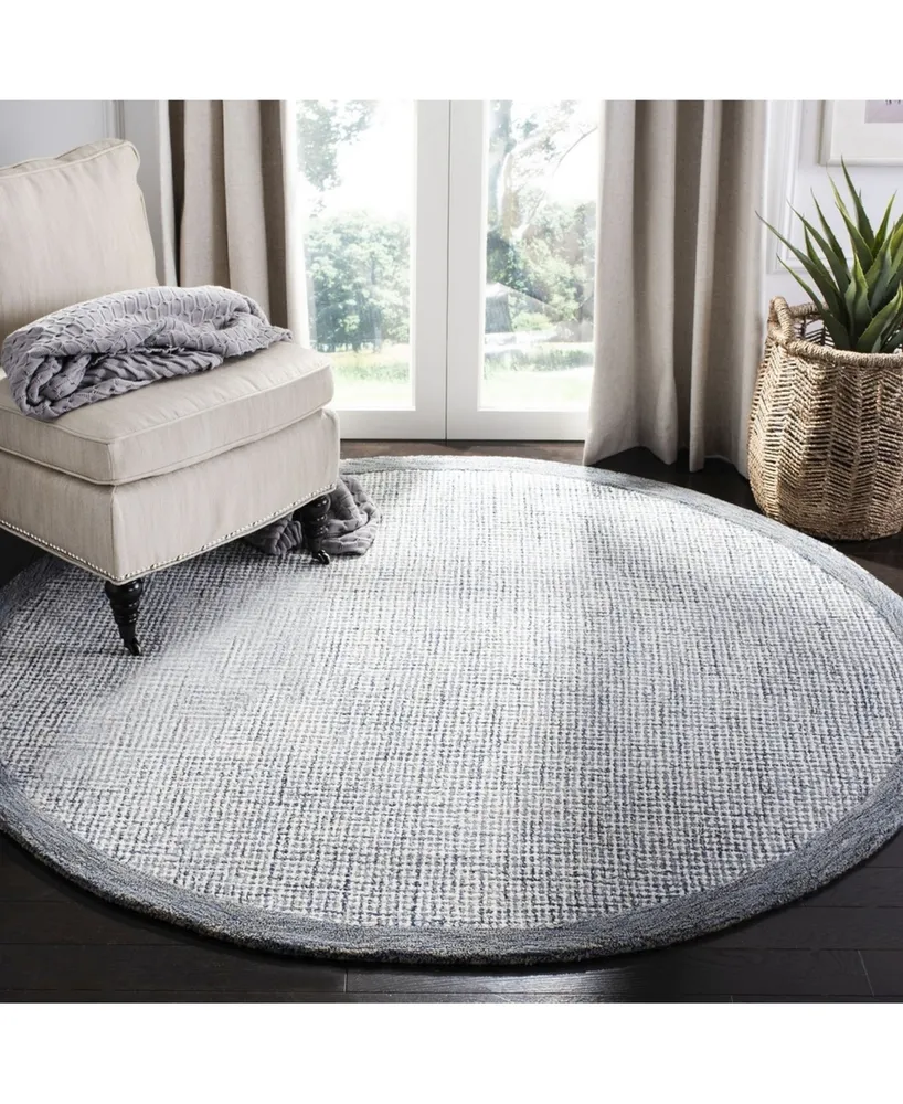 Safavieh Abstract 220 Navy and Ivory 6' x 6' Round Area Rug