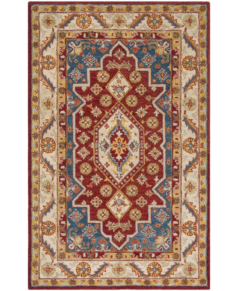 Safavieh Antiquity At503 Red and Blue 6' x 9' Area Rug