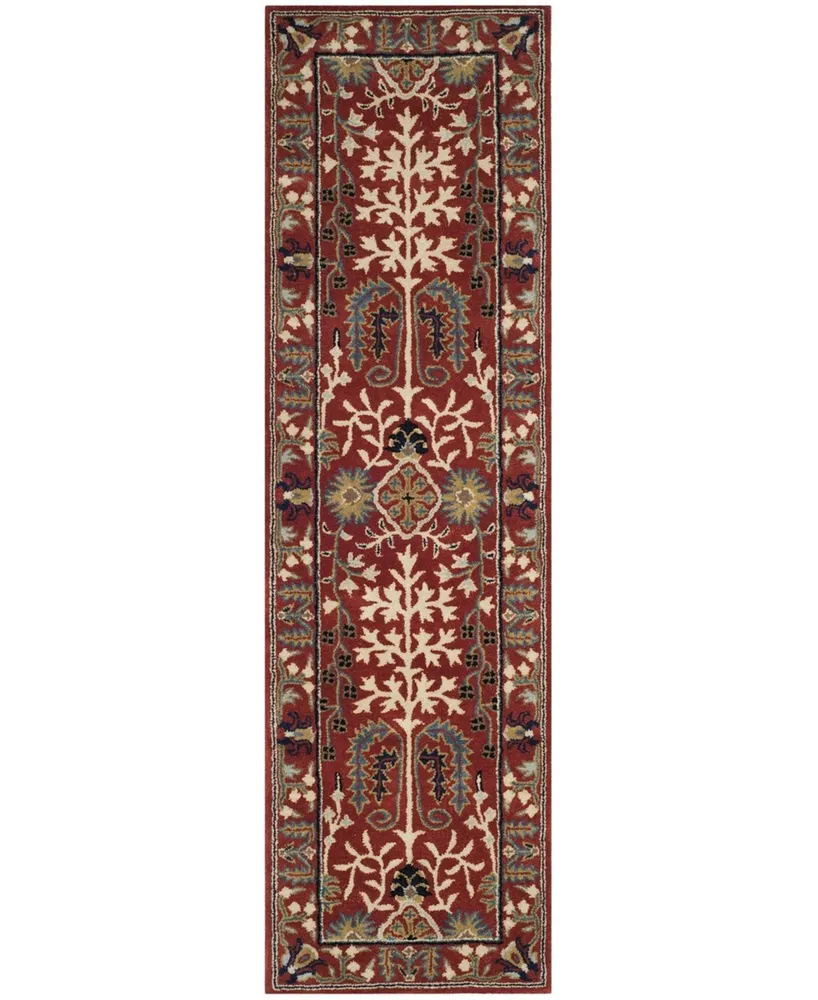 Safavieh Antiquity At64 Red and Multi 2'3" x 8' Runner Area Rug