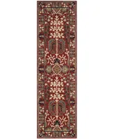 Safavieh Antiquity At64 Red and Multi 2'3" x 8' Runner Area Rug