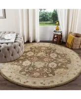 Safavieh Antiquity At853 Olive and Gray 6' x 6' Round Area Rug