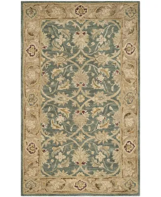 Safavieh Antiquity At849 Teal and Taupe 3' x 5' Area Rug