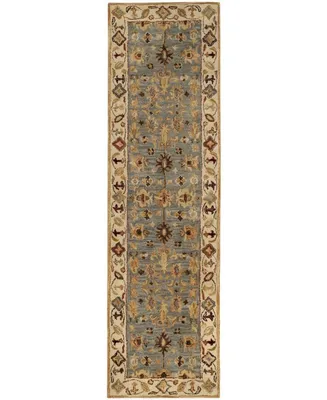 Safavieh Antiquity At847 Blue and Ivory 2'3" x 12' Runner Area Rug